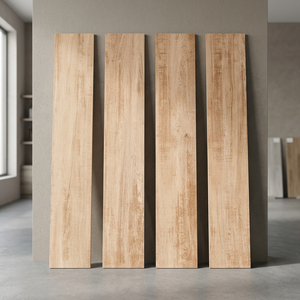 Azulejos de Porcelana Aimee Sandy de 200*1200 mm, Imitación de Madera Maciza con Acabado Mate - Product Image 3