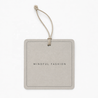 Étiquette volante de mode avec logo en relief, impression couleur recto-verso, en papier épais, avec ficelle, fournisseur en gros
