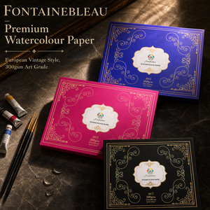 Papier aquarelle en gros 300 GSM pressé à froid 100 % coton 4K/8K/16K/32K, carnet de croquis carré 100 % coton à ouverture plate - Product Image 6