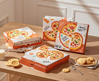2024 nouvelle coutume 33 35 CM réutilisable 7/9/12 pouces ondulé PET boîte à Pizza feuille d'aluminium Logo usage industriel dossiers d'emballage alimentaire