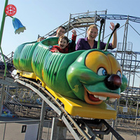 La poulie de ver monte des montagnes russes de train de voie de parc d'attractions de chenille pour des enfants