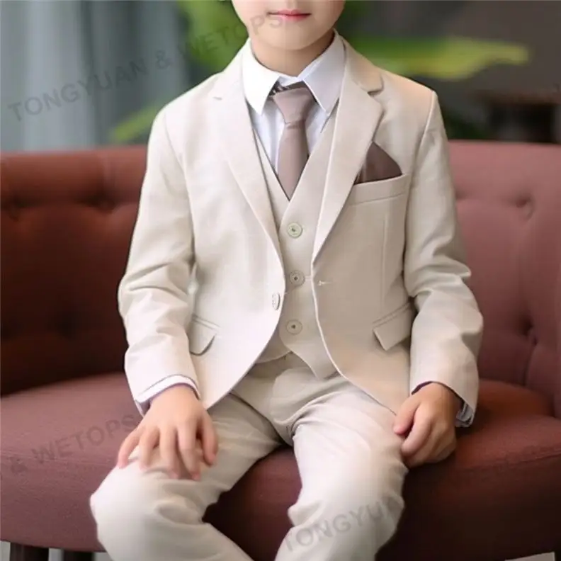 Abbigliamento personalizzato abiti neonato Costume cotone monopetto bambini blazer ragazzi abiti Set abbigliamento da sposa formale abbigliamento per bambini