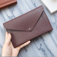Tempat Paspor Kulit PU Portabel Multi-slot, Dompet Kartu ID, Tas Amplop untuk Perjalanan, Dompet Tipis, Tas Kartu Bisnis