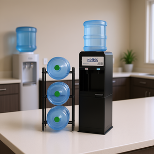 Estante de Almacenamiento de Botellas de Agua de Metal Negro de 3 Niveles, Desmontable, Organizador de Oficina, Estante Utilitario para Botellas de 5 Galones - Product Image 2