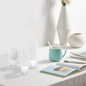 ชุดภาชนะใส่เครื่องสำอางซิลิโคนขนาดมินิขวดเปล่าเกรดอาหารกันความร้อนได้รับการรับรองจาก <span class=keywords><strong>TSA</strong></span> เป็นมิตรต่อสิ่งแวดล้อมแบบพกพา - Product Image 6