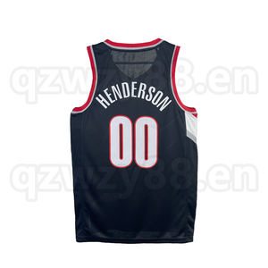 Portland Trail Blazers YANG SIMMINS Maillot de <span class=keywords><strong>basket</strong></span>-ball imprimé par transfert thermique 100 % polyester à séchage rapide pour <span class=keywords><strong>homme</strong></span>, grande taille - Product Image 2