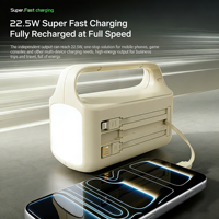 Promotion : Power Bank Personnalisée 50000 mAh avec Interface DC, 3 Câbles, Écran LED, Charge Rapide 22,5W, Lampe Torche Portable pour Extérieur