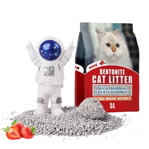 1-3.5Mm Oem/Odm 2023 Nieuw Product Voor Aardbeiengeur Kattenbakvulling Gebarsten Bentoniet Samenklonteren Kattenbakvulling