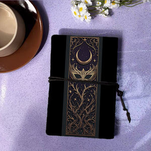 Taccuino fatto <span class=keywords><strong>a</strong></span> mano A6 Design Vintage di lunga durata 80 fogli chiusura cravatta regalo robusto per i partner di Meeting globale con maschera <span class=keywords><strong>Cres</strong></span> - Product Image 3