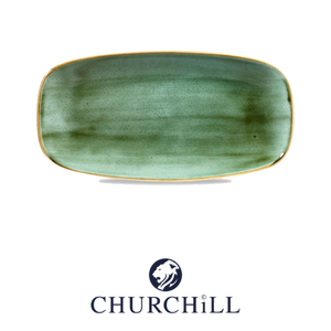 Plat de service rectangulaire vert samphire 29,8 × 15 cm Churchill Stonecast Sgsxo11 - Product Image 4