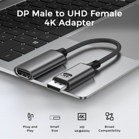 Adaptateur Femelle UNIEAN en Gros HD 18 Gbit/s DP vers UHD 4K 60Hz OTG Câble DisplayPort 8K pour Câble Vidéo vers Ordinateur Portable PC
