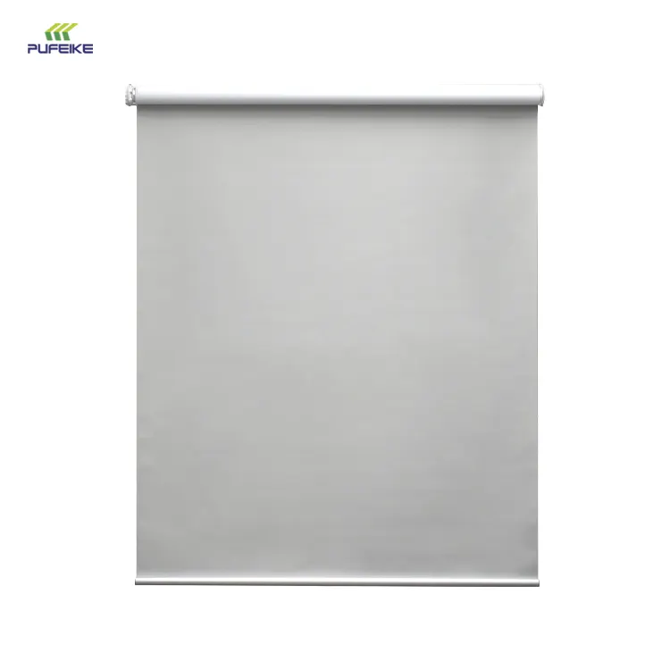 Water&Windproof Cordless 100% Polyester spring loaded roller blind spring mechanism one touch system