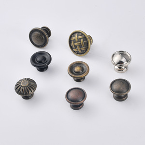 Antique Bronze Round Cabinet <b>Knob</b> <b>Copper</b> Traditional Style Drawer Handle For Furniture Door Hardware - Product Image 3