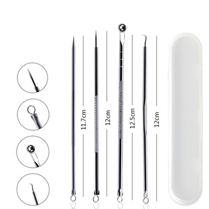 Acne Needle Set Stainless Steel Four Piece For Face Blackhead <b>Remover</b> Tool - Product Image 4