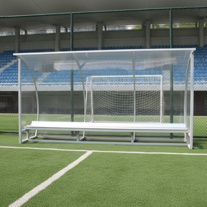 Abri portable anti-vandalisme pour équipe de football, banc de joueurs de football avec sièges de remplacement en aluminium style banc PY-LD - Product Image 2