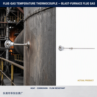 Thermocouple anti-vibration HUADONG pour four à haute température d'usine sidérurgique, tube en alliage résistant à la corrosion à haute température