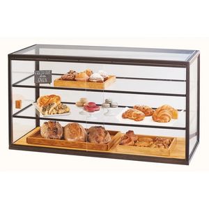 Exhibidor de Panadería Transparente con 3 Bandejas, <span class=keywords><strong>Vitrina</strong></span> para Pastelería con Mostrador de Madera para Supermercado - Product Image 5