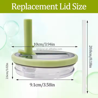 Couvercle à Paille Rabattable Sans BPA pour Gobelet Stanley Quencher de 40 oz, Anti-Fuite et Réutilisable, Couvercle de Remplacement pour Gobelet
