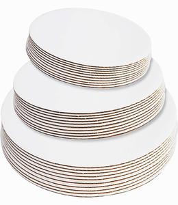 Trắng các tông sóng dùng một lần bánh cơ sở bảng 12 inch vòng bánh tấm vòng tròn khay dùng một lần bánh - Product Image 3
