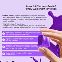 Gommes de glycinate de magnésium 500mg Oméga 3 Curcuma Vitamine D3 E – Compléments à croquer pour adultes : Apaisement musculaire, soutien cognitif