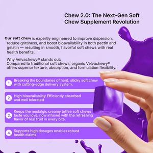 Gommes de glycinate de magnésium 500mg Oméga <span class=keywords><strong>3</strong></span> Curcuma Vitamine D3 E – Compléments à croquer pour adultes : Apaisement musculaire, soutien cognitif - Product Image 5