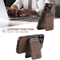 Coque de téléphone SUTENI pour iPhone 18 Pro Max avec chargement sans fil, support magnétique pour cartes, 2-en-1, en similicuir, compatible avec les modèles 17, 16 Plus, 15, 14, 13, 12