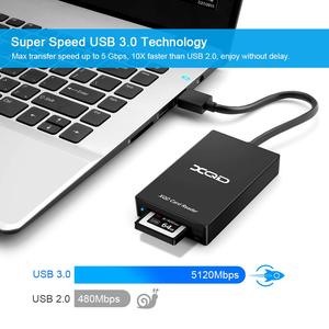 Lecteur de <span class=keywords><strong>carte</strong></span> mémoire USB Rocktek haute vitesse USB 3.0 double port <span class=keywords><strong>XQD</strong></span> pour ordinateur portable - Product Image 3