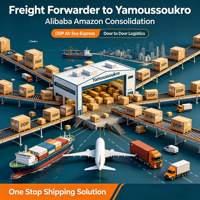 Transitaire Alibaba Amazon vers la Côte d'Ivoire Yamoussoukro DDP Service de logistique express aérien et maritime porte-à-porte