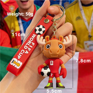 Llavero de Goma Duradero con la Mascota de la Copa Mundial de Fútbol 2026 y Regalos para Fanáticos, Venta al Por Mayor - Product Image 4