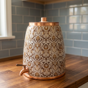 Distributeur d'eau en cuivre avec motif décoratif pour usage domestique - Product Image 2