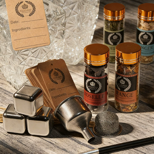 Individuelles <span class=keywords><strong>DIY</strong></span> Whiskey-Infusions-<span class=keywords><strong>Set</strong></span> Grenzüberschreitend 12 Geschmacksrichtungen Likör-Getränke-<span class=keywords><strong>Gin</strong></span> Geschäftliches Kreatives Geschenkset für Männer, Väter, Ehemänner - Product Image 2