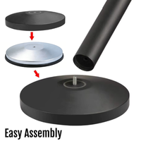Barrière de contrôle des foules économique et fiable, barrière à sangle rétractable avec base de 320 mm et diamètre de poteau de 63 mm pour usage bancaire ou hospitalier