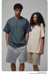 2026 Spring Summer Streetwear Loose Men's Short Sleeve Cotton <b>T</b>-Shirt Colorful Women <b>T</b> Shirts 305g - Product Image 4