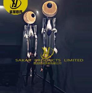 Costume de prédateur personnalisé avec casque d'oiseaux sur <span class=keywords><strong>échasse</strong></span>s réaliste fait à la main pour la scène de danse événement parc d'attractions spectacle avec masque - Product Image 5