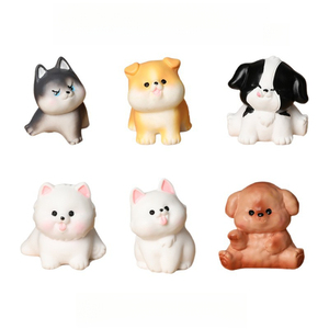 KI zhuojing Landscape Adorables figurines de chiots simulés, accessoires de décoration pour voiture et bureau, <span class=keywords><strong>mini</strong></span> bibelots - Product Image 5