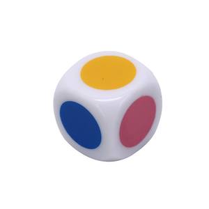 16 มม.ว่างเปล่าบนแต่ละหน้าหก<span class=keywords><strong>ด้าน</strong></span>ที่มีสีสัน Dot <span class=keywords><strong>ลูกเต๋า</strong></span>อะคริลิคสอนก้อนพลาสติก - Product Image 3