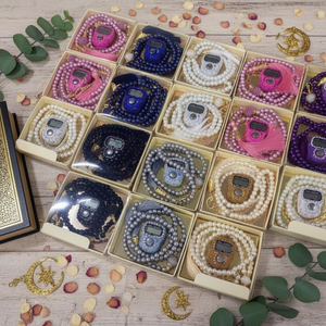 Electronic Digital Misbaha Counter Classic Muslim Wedding Ramadan Eid Gift Set Islamic <b>Beaded</b> <b>Bracelets</b> Customized Color - Product Image 3