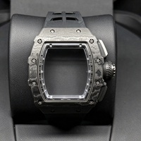 1103 Luxus-Geschenkuhr für Herren, Flyback-Chronograph, Automatikwerk, Skelett-Zifferblatt, Titangehäuse, Carbonfaser-Uhr