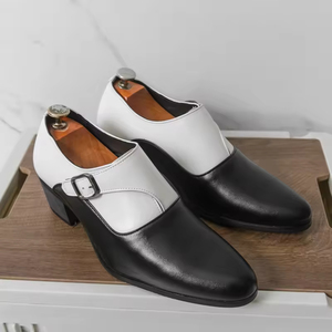 Nuevos Zapatos Oxford de Cuero para Hombre, Estilo Británico Casual de Lujo, Hechos a Mano, con Punta en Pico, Sin Cordones, Formales, para Bodas y Oficina - Product Image 1