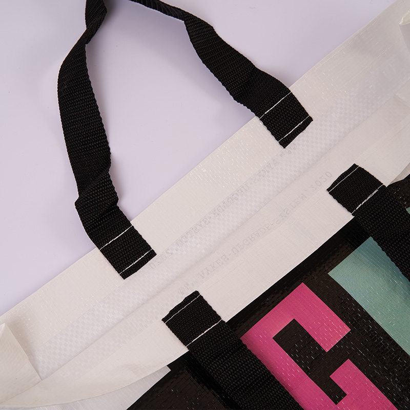 Custom Design Reusable Tote Bag Pp Woven Fabric Laminated Shopping Bags With Logo
