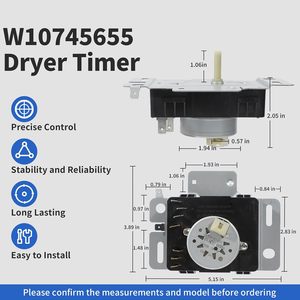 W10745655 W10857612 <strong>Dryer</strong> Timer Compatible With <strong>Dryer</strong> NED4655EW1 | YNED4655EW0 4KNED3100JW0 - Product Image 5