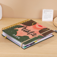 2026 impression personnalisée planificateur quotidien logo A5 or Rose reliure à spirale papier couverture Journal Journal cahier