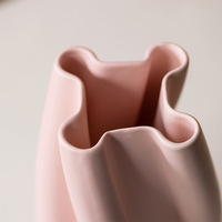 Vase en céramique moderne, finition crème mate, écologique, pour décoration intérieure, fleurs artificielles hydroponiques, ornements de mariage et de salon