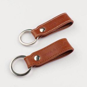 Custom Logo Light Keychain Metal Car <b>Key</b> Tag with PU <b>Leather</b> <b>Chain</b> & Keyring Engrave LOGO Keychains - Product Image 4