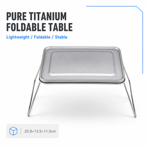 Camping <strong>Foldable</strong> <strong>Table</strong> Legs Pure Titanium Small Square <strong>Table</strong> Top Stainless Steel Camp <strong>Table</strong> Picnic <strong>Tables</strong> Camping Equipment - Product Image 1