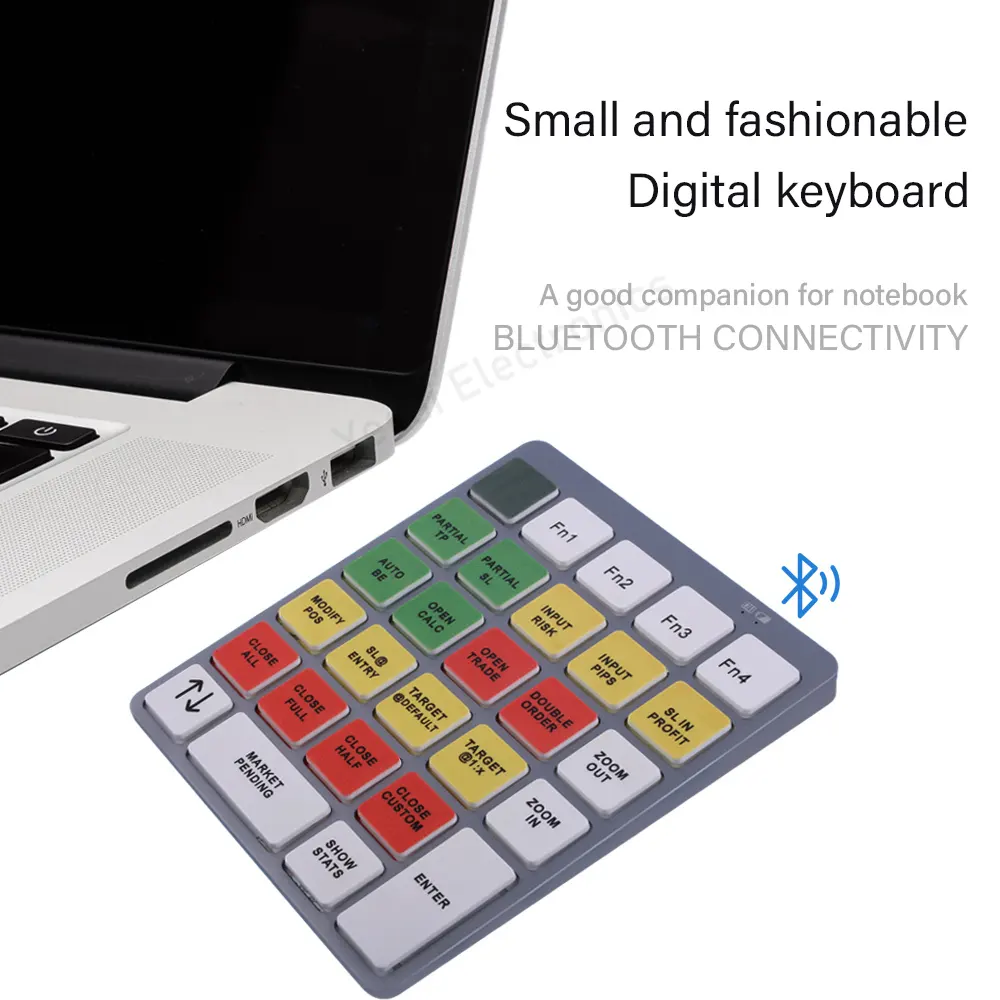 Keyboard Perdagangan Pasar Saham Numpad Numerik Digital 28 Tombol