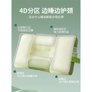 Almohada de Masaje Lida, Rectangular, Relleno de Fibra, Soporte para el Cuello, Sueño Profundo, Multifuncional, Tamaño Estándar, de un Solo Uso - Product Image 1