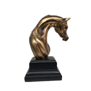 Polyresin handmade Bronze Arabian Horse <span class=keywords><strong>Head</strong></span> tác phẩm điêu khắc Trophy - Product Image 3