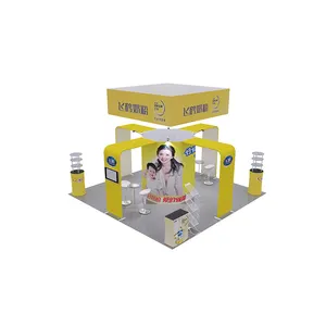Convenient portable aluminum fabric 10x10 advertising display tradeshow booth stand design for fair
