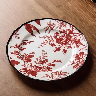 assiette rouge 10,5 pouces